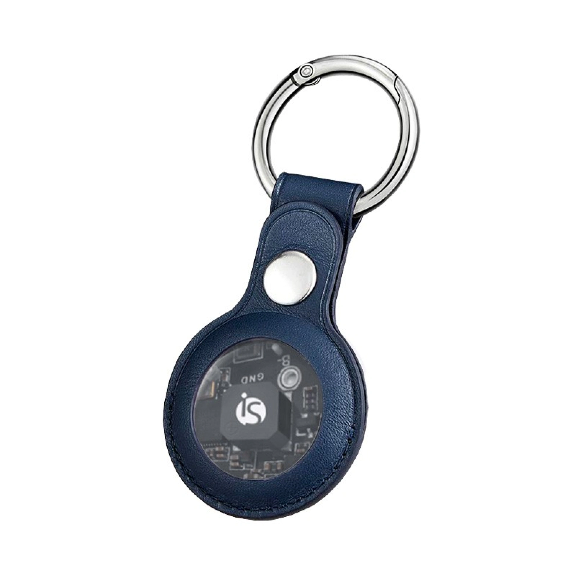 AirTag Leather Keychain Blue