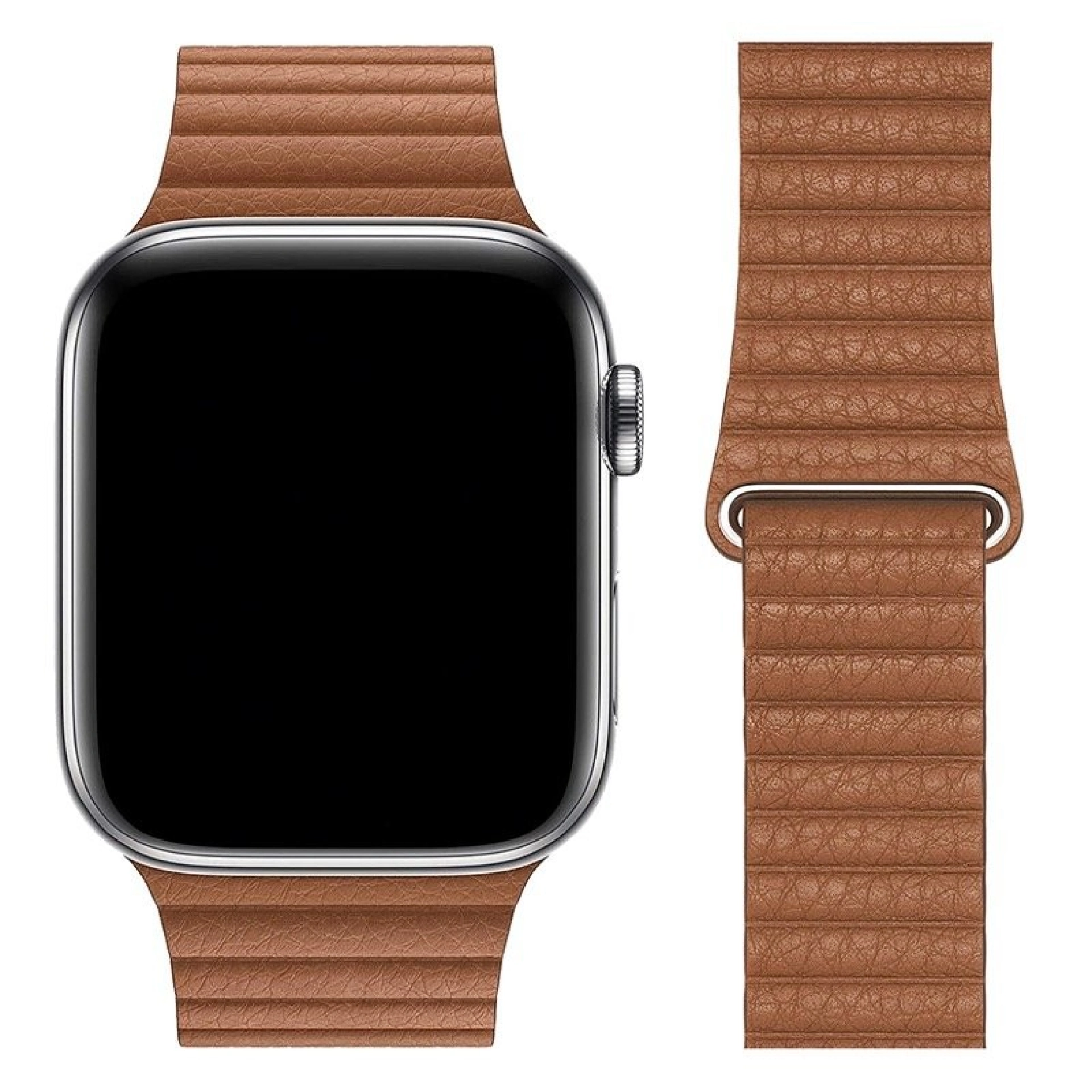 Apple Watch Faux Leather Bracelet 38/40/41mm Camel Brown