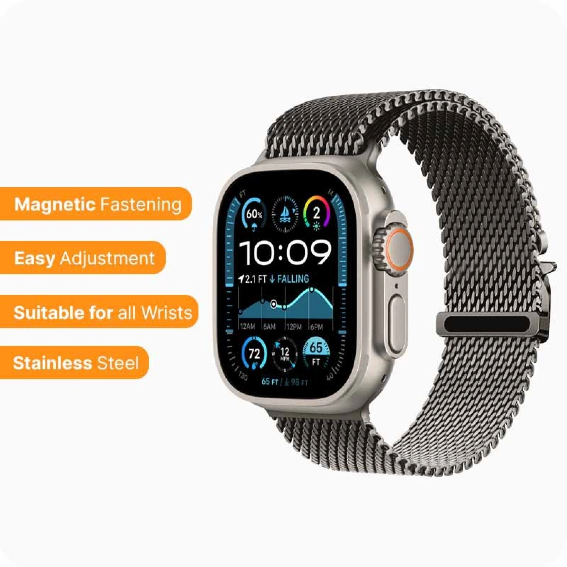 Apple Watch Milanese Band met Rits