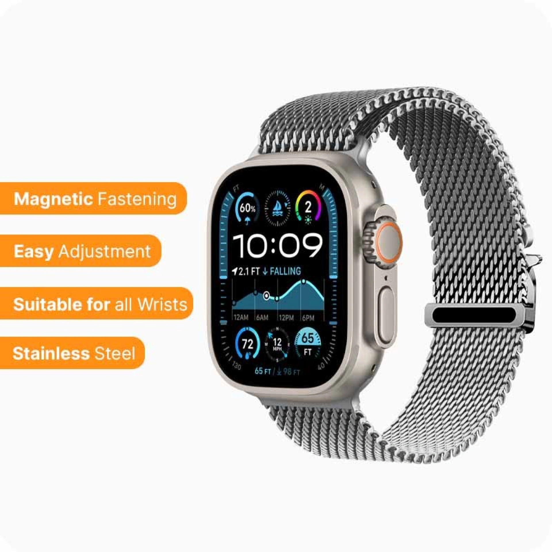 Apple Watch Milanese Band met Rits