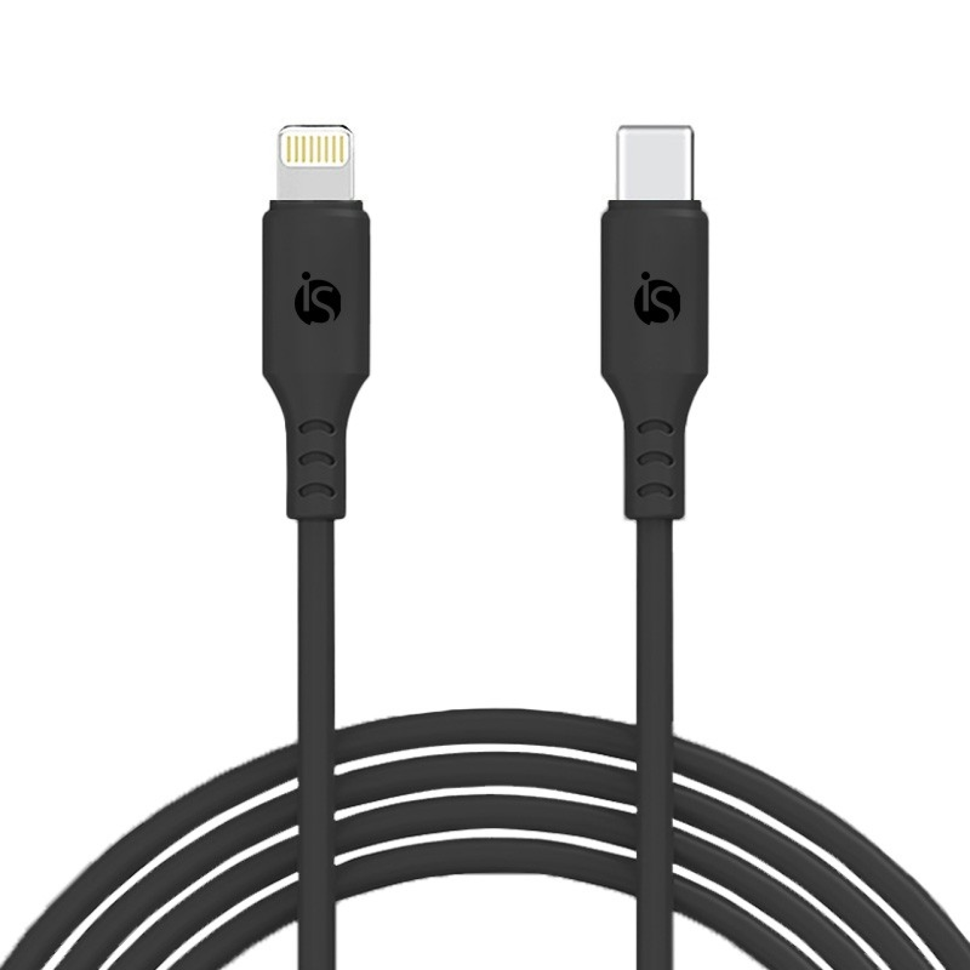 Siliconen USB-C - Lightning Kabel 1 m Zwart