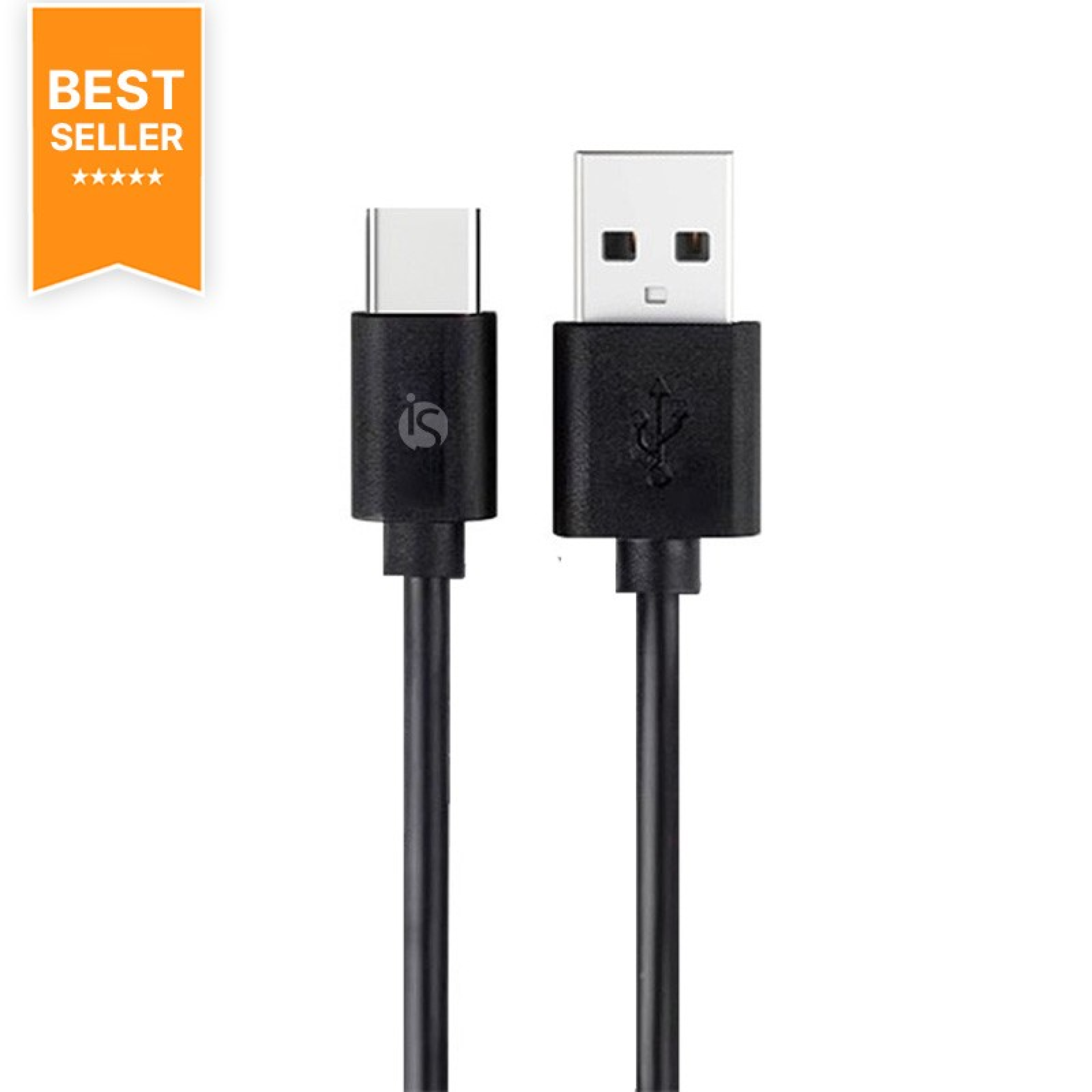USB to USB-C Cable 1 m 2A Black
