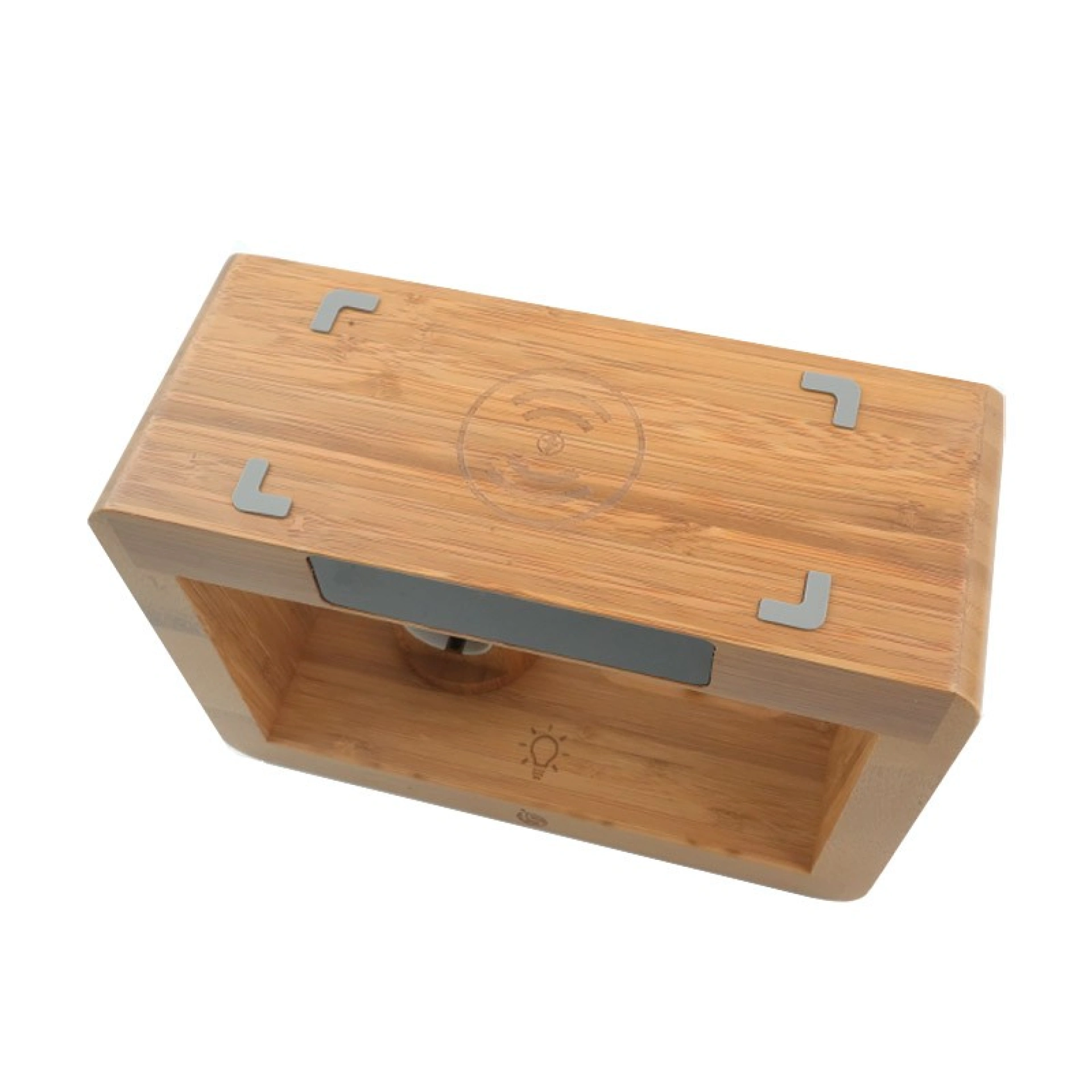 Lamp met Draadloze Oplader Bamboe 5 in 1