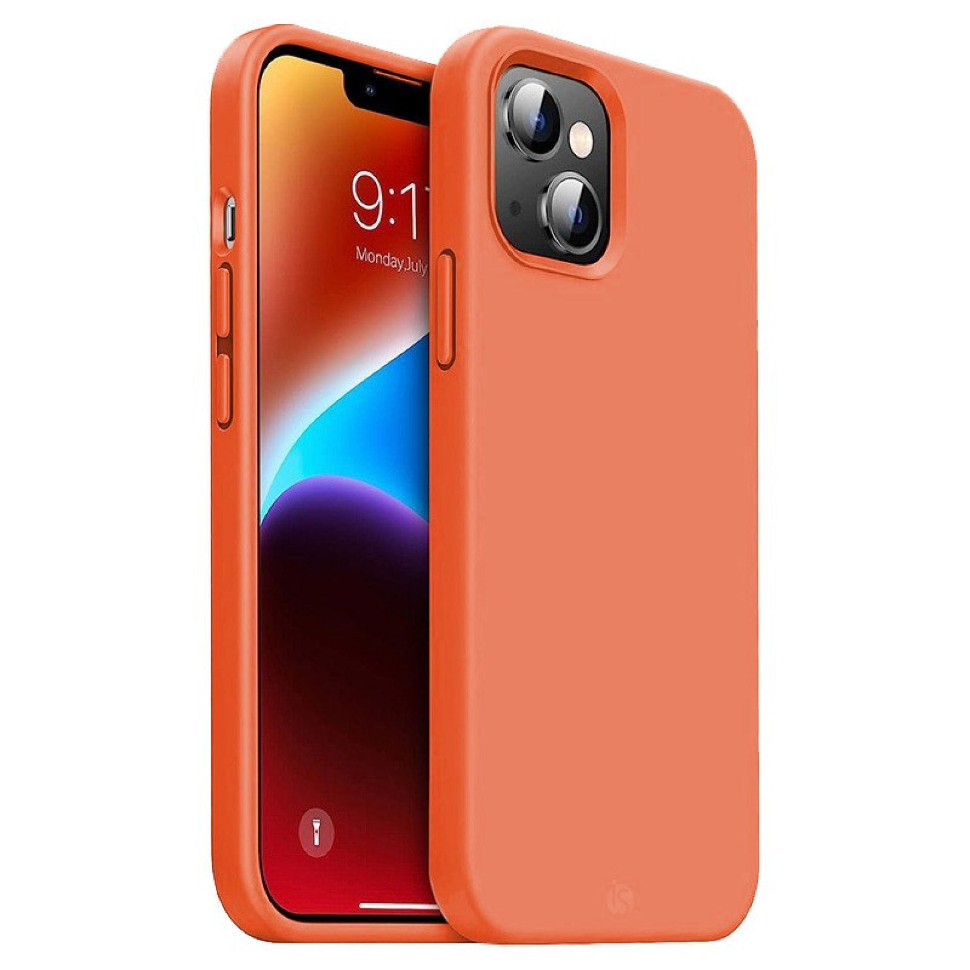 MagSafe Liquid Silicone iPhone Case 14 Plus Orange
