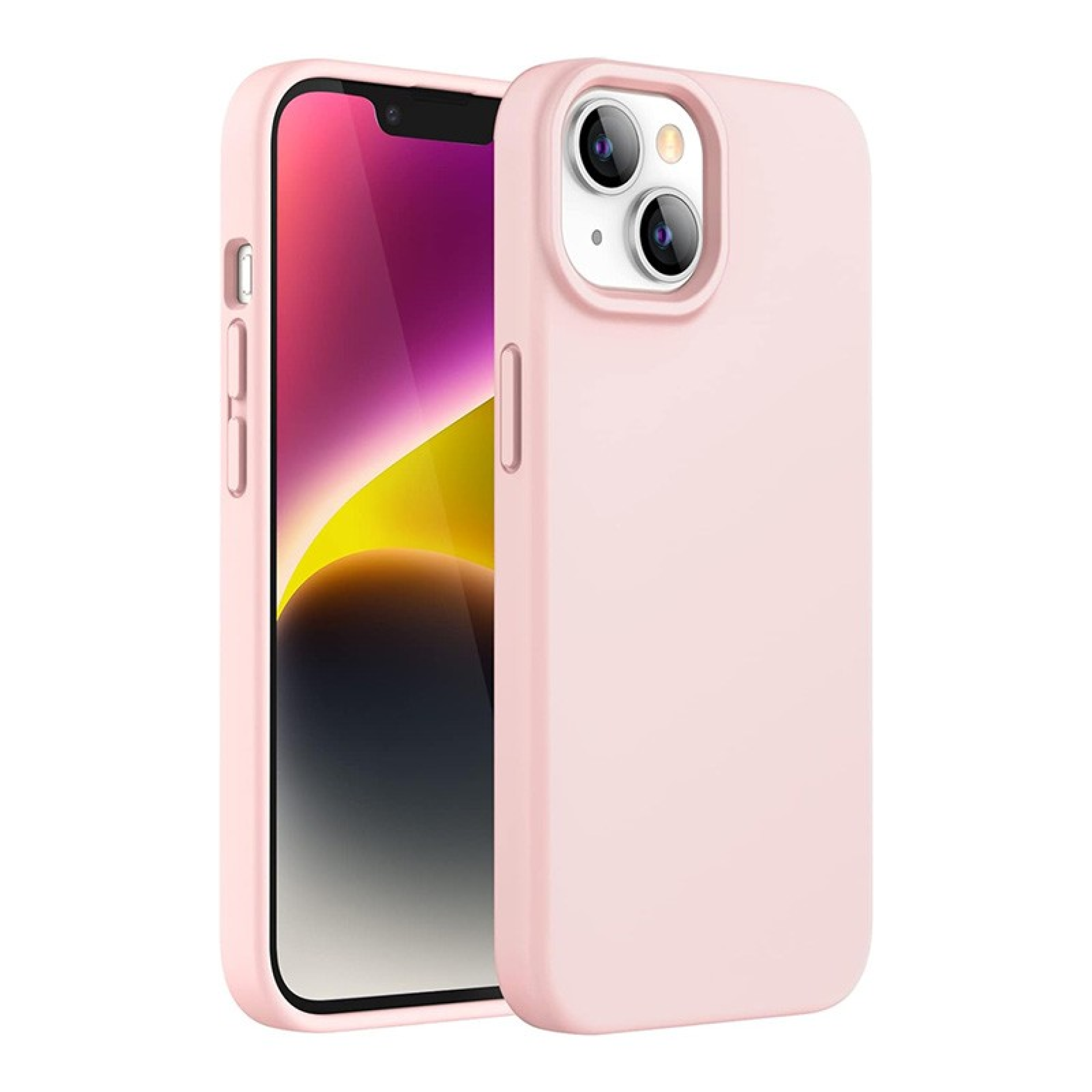 MagSafe Liquid Silicone iPhone Case 14 Plus Rosa