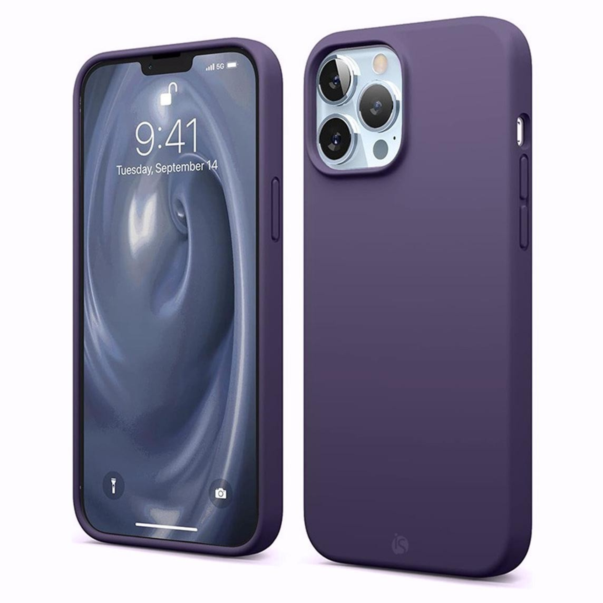 MagSafe Liquid Silicone iPhone Case Dark Purple 14 Pro Max
