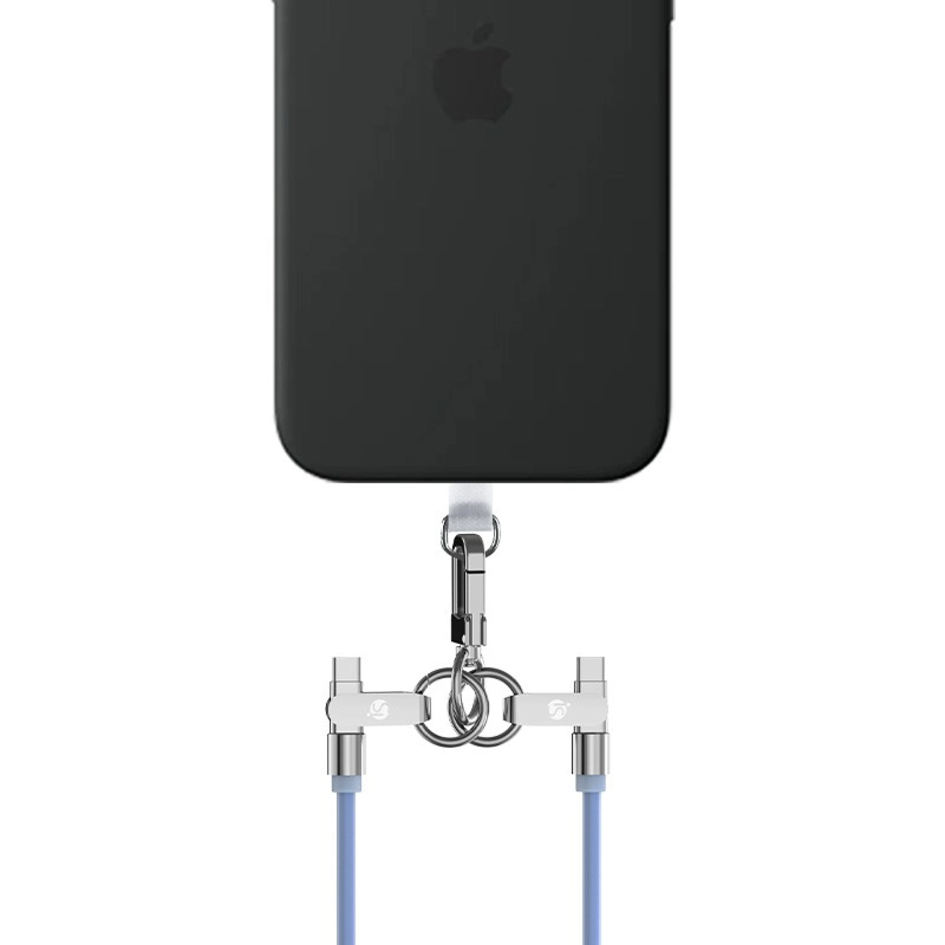 Siliconen lanyard met USB-C-oplaadfunctie