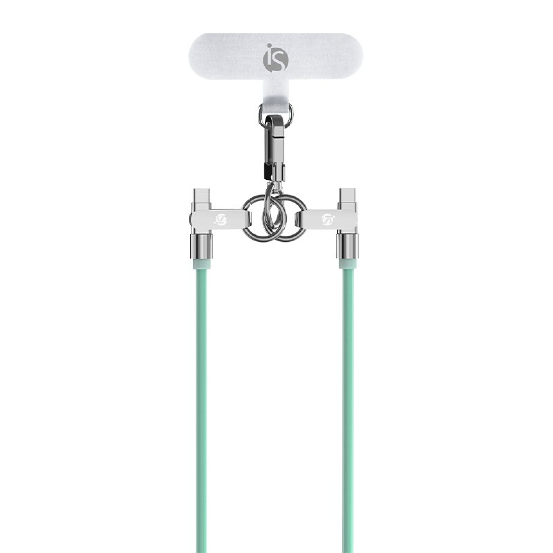 Siliconen lanyard met USB-C-oplaadfunctie