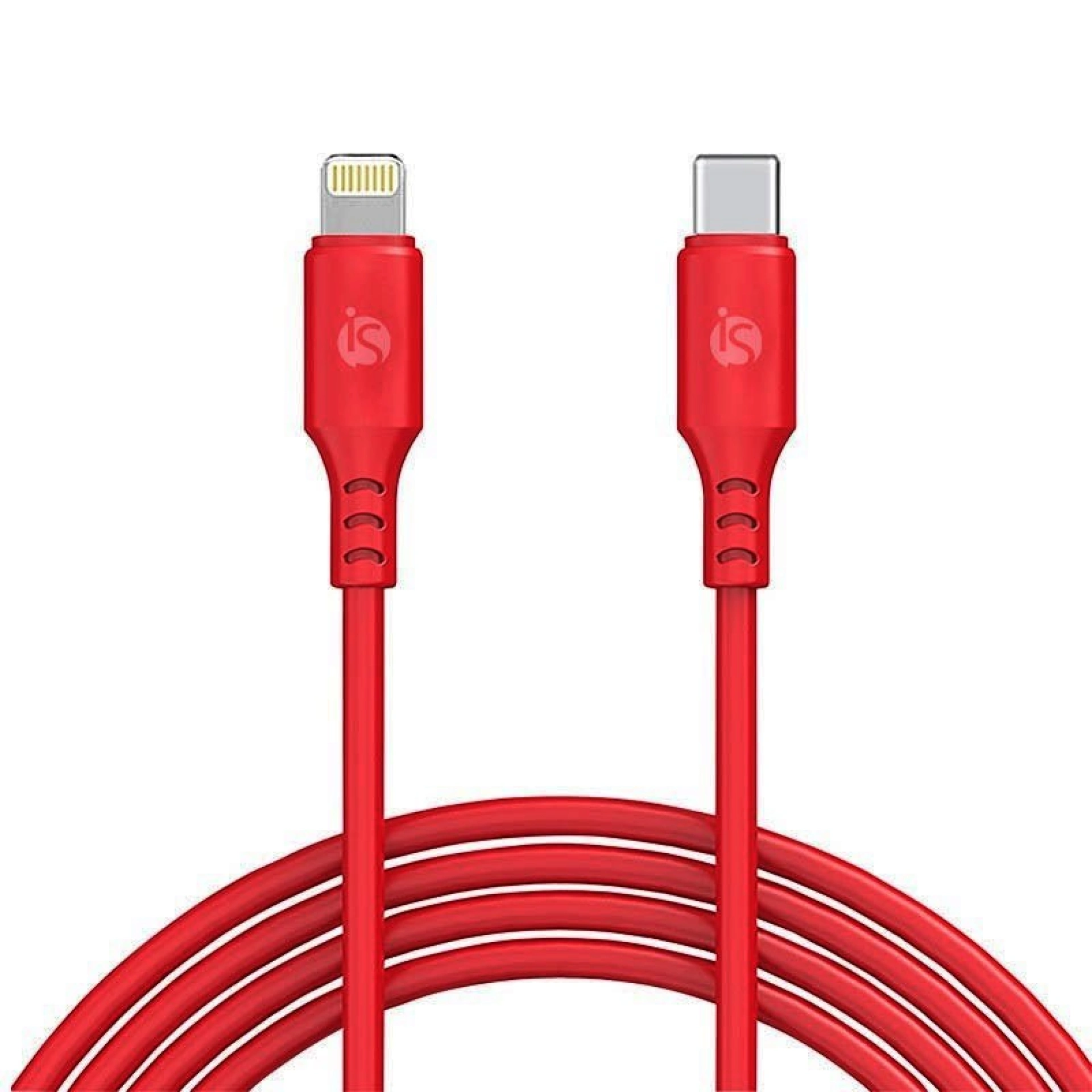 Siliconen USB-C - Lightning Kabel 1 m Rood