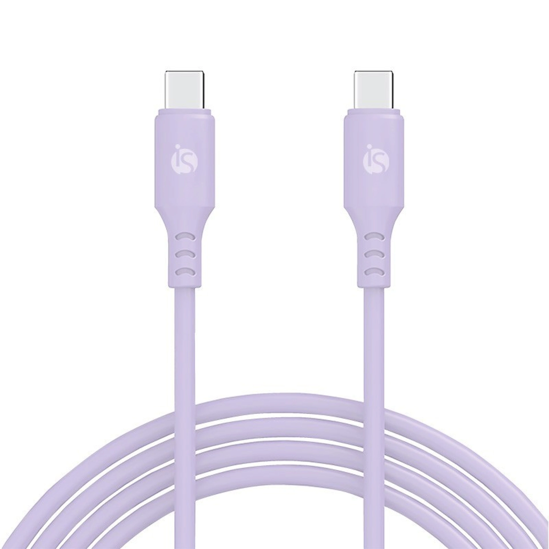 Siliconen USB-C naar USB-C Kabel 1 m Lavendel