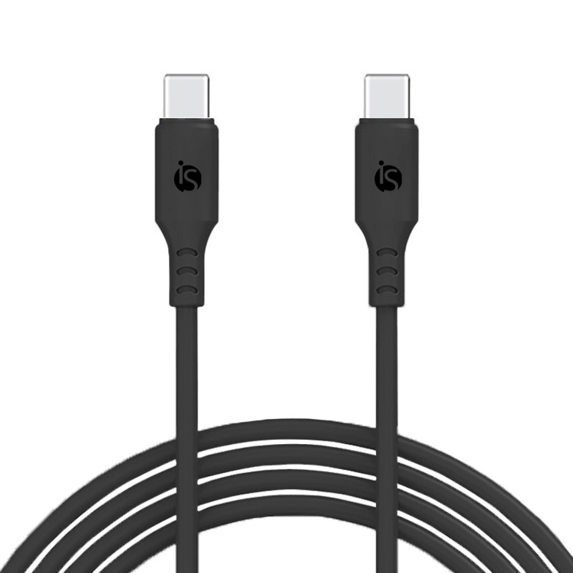 Siliconen USB-C naar USB-C Kabel 1 m Zwart