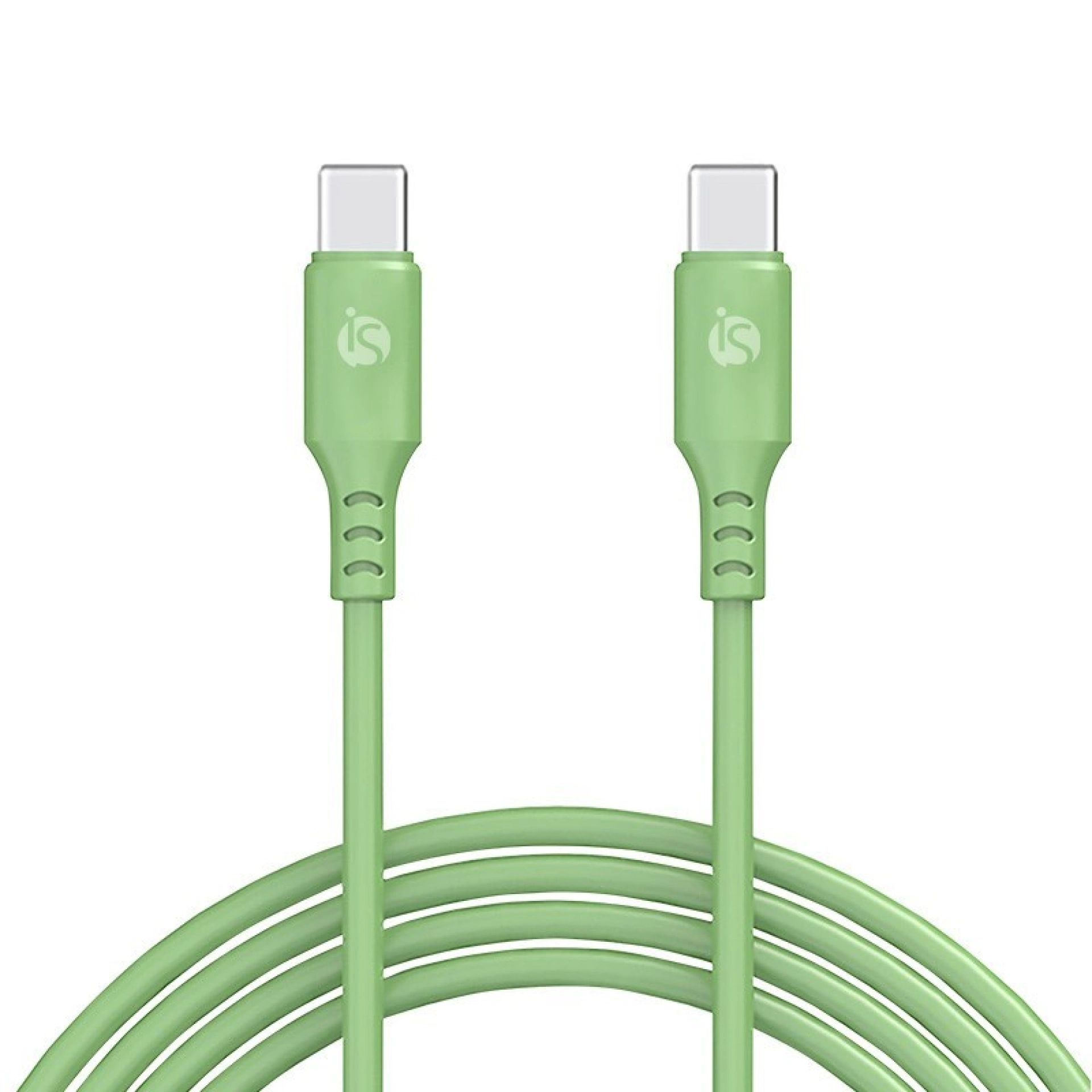 Siliconen USB-C naar USB-C Kabel 1 m Groen