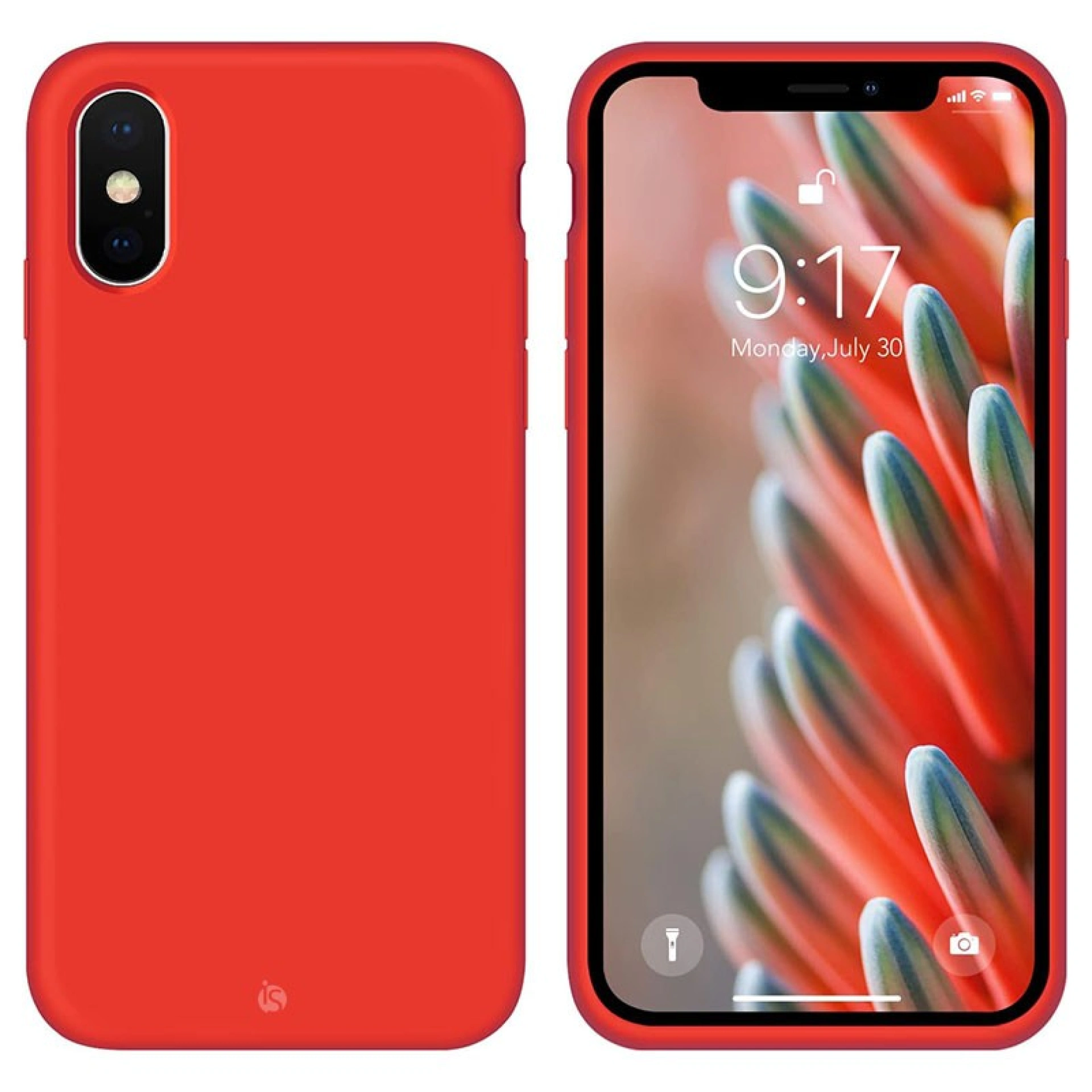 MagSafe Liquid Silicone iPhone Case X Red