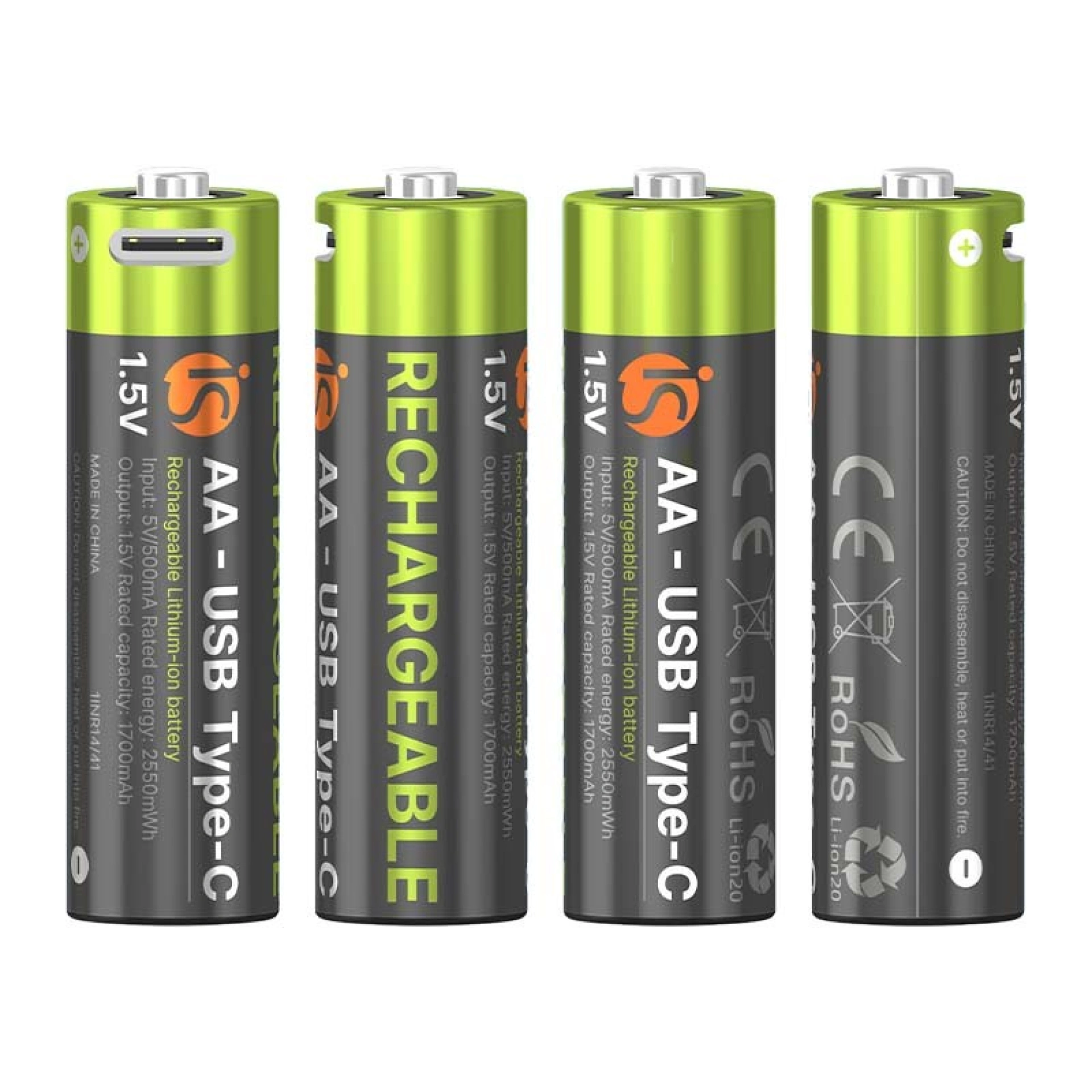 Oplaadbare Batterijen met USB-C