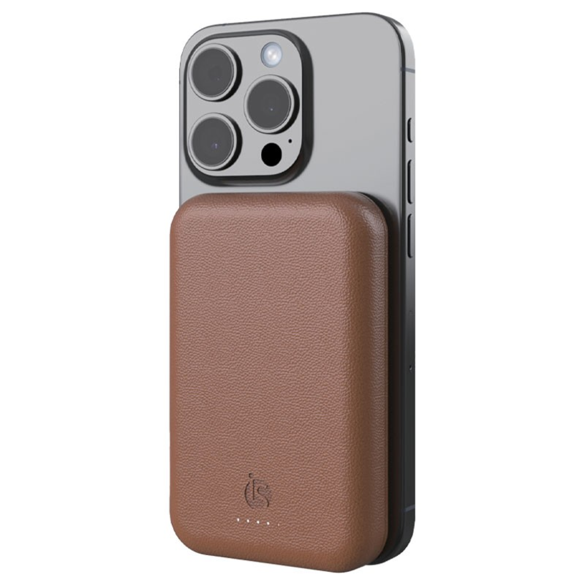 Powerbank Lederen Bruin