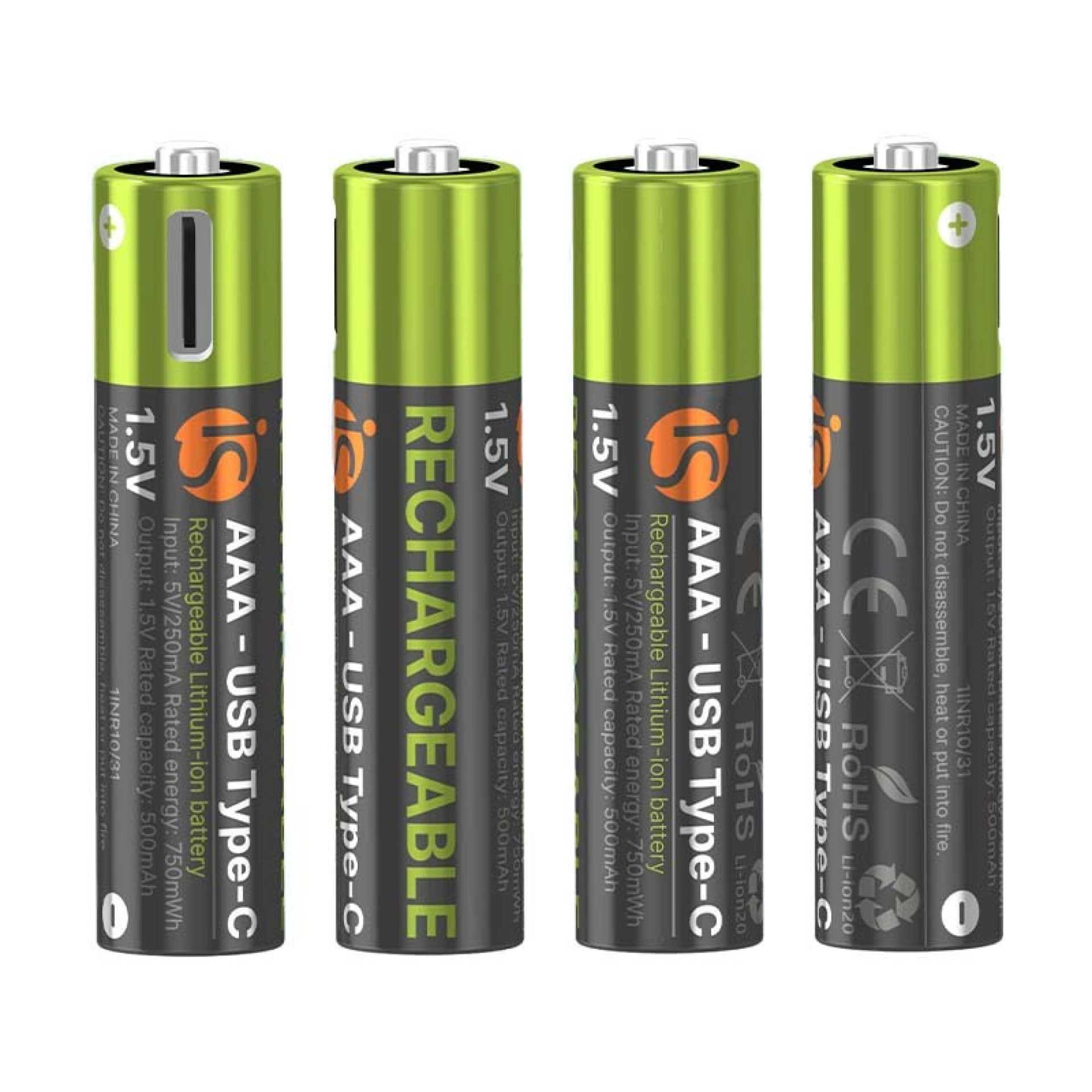 Oplaadbare Batterijen met USB-C