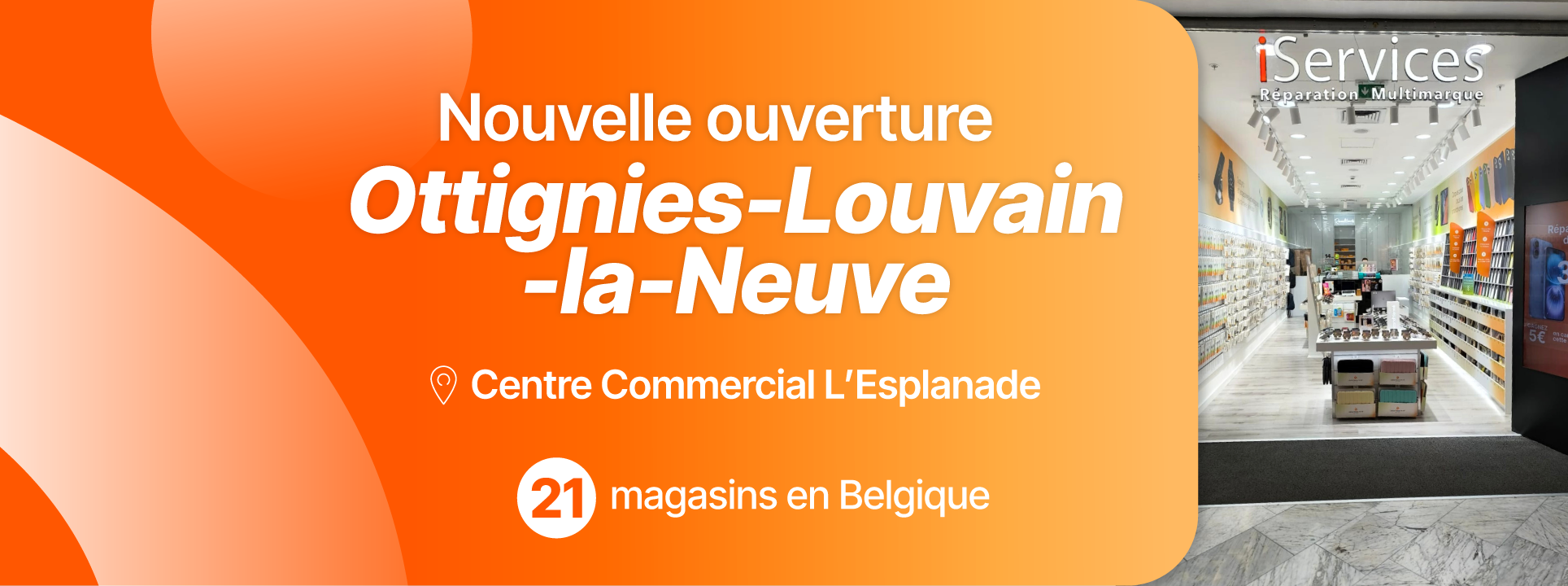 iServices opent winkelcentrum L'Esplanade