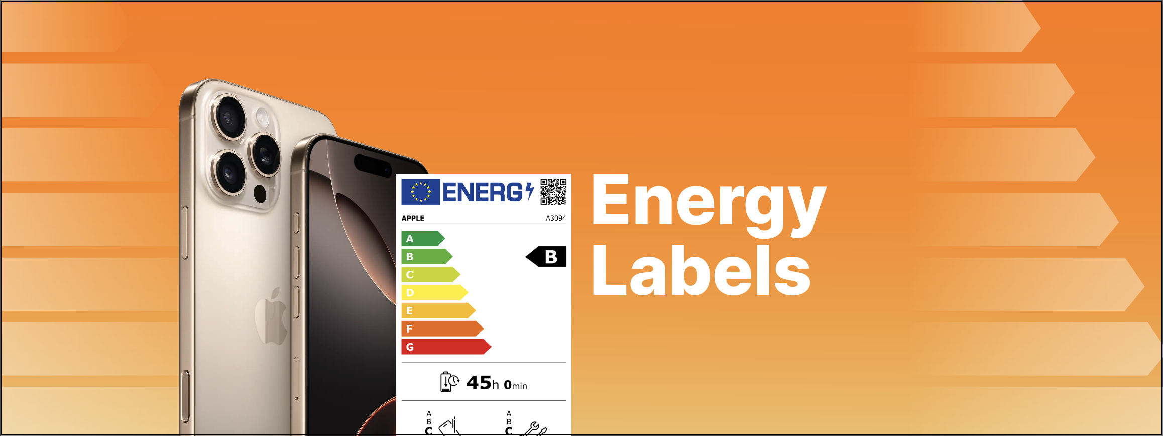 iServices met energielabel op smartphones en tablets