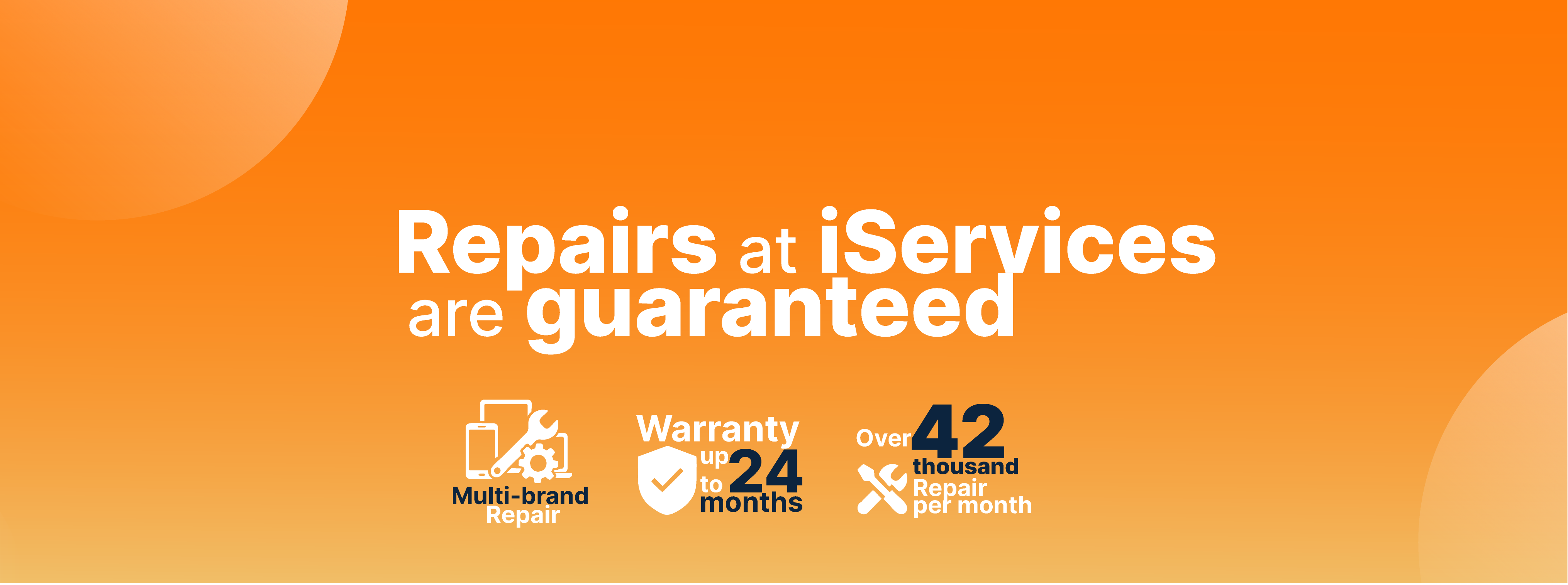 Reparaties bij iServices hebben garantie!