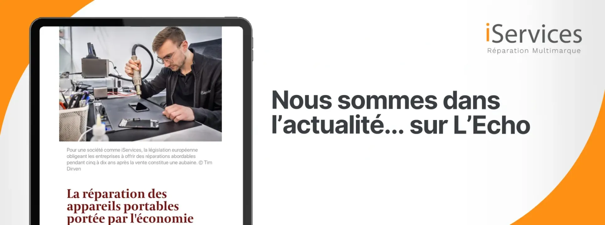 Nous sommes dans l’actualité… sur L’Echo!