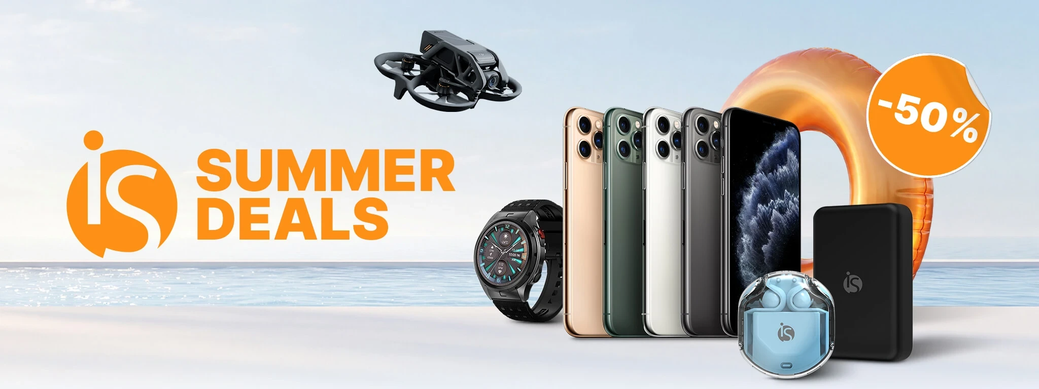 Summer Deals iServices: discounts up to 50% on technology