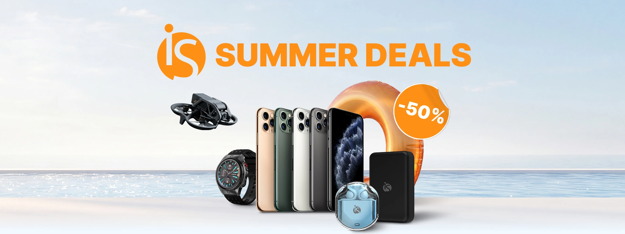 Summer Deals iServices: discounts up to 50% on technology